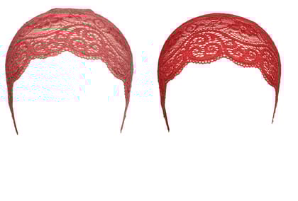 Girls and Womens Hijab Cap Hijab Headband, Under Hijab Scarf Light Maroon and Dark Red Naqab Head Scarf (2 pcs)