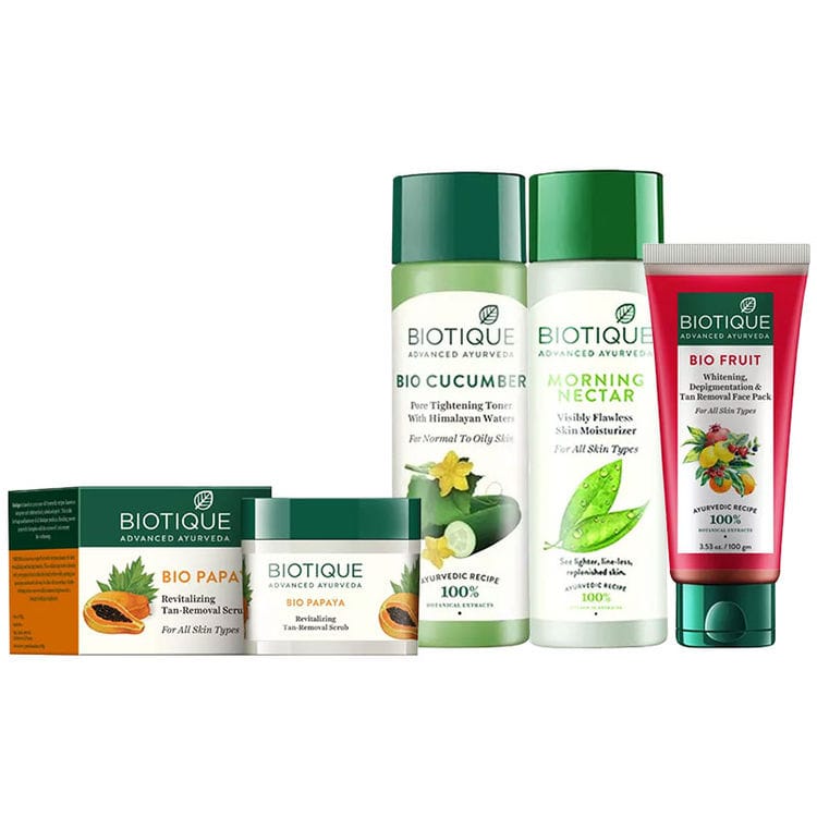 Biotique Bio Complete Skin Care Kit Scrub Toner Pack Moisturizer  (Pack of 4)