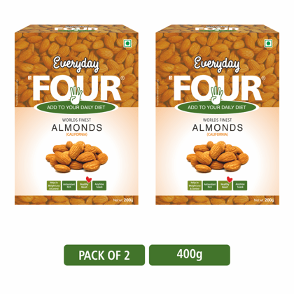 Everyday Four 400g Californian Almonds Badam | 200g*2