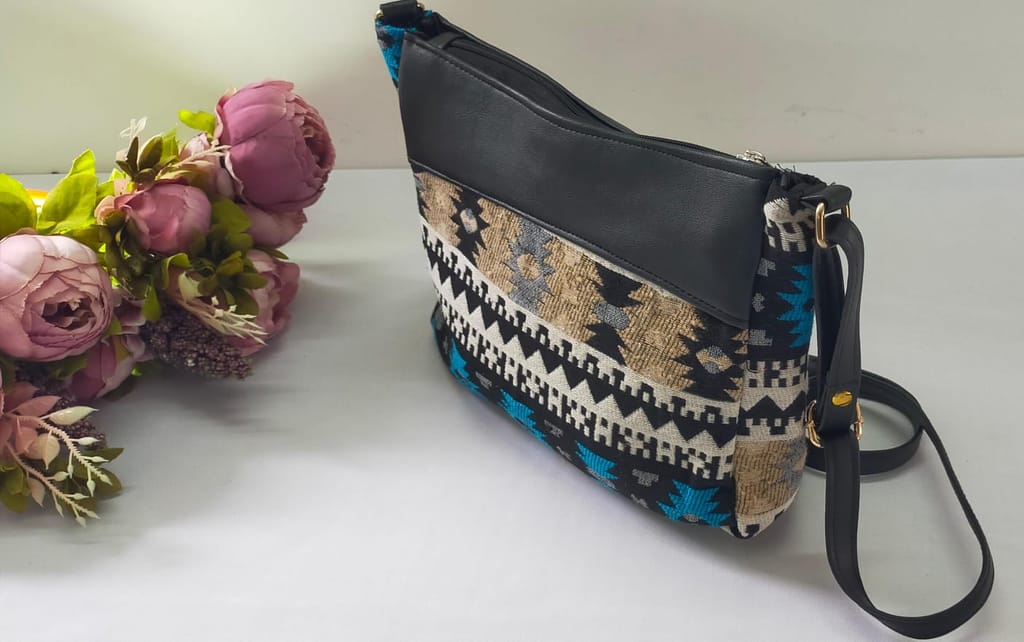 TVMM01- Blue, Black and White bag