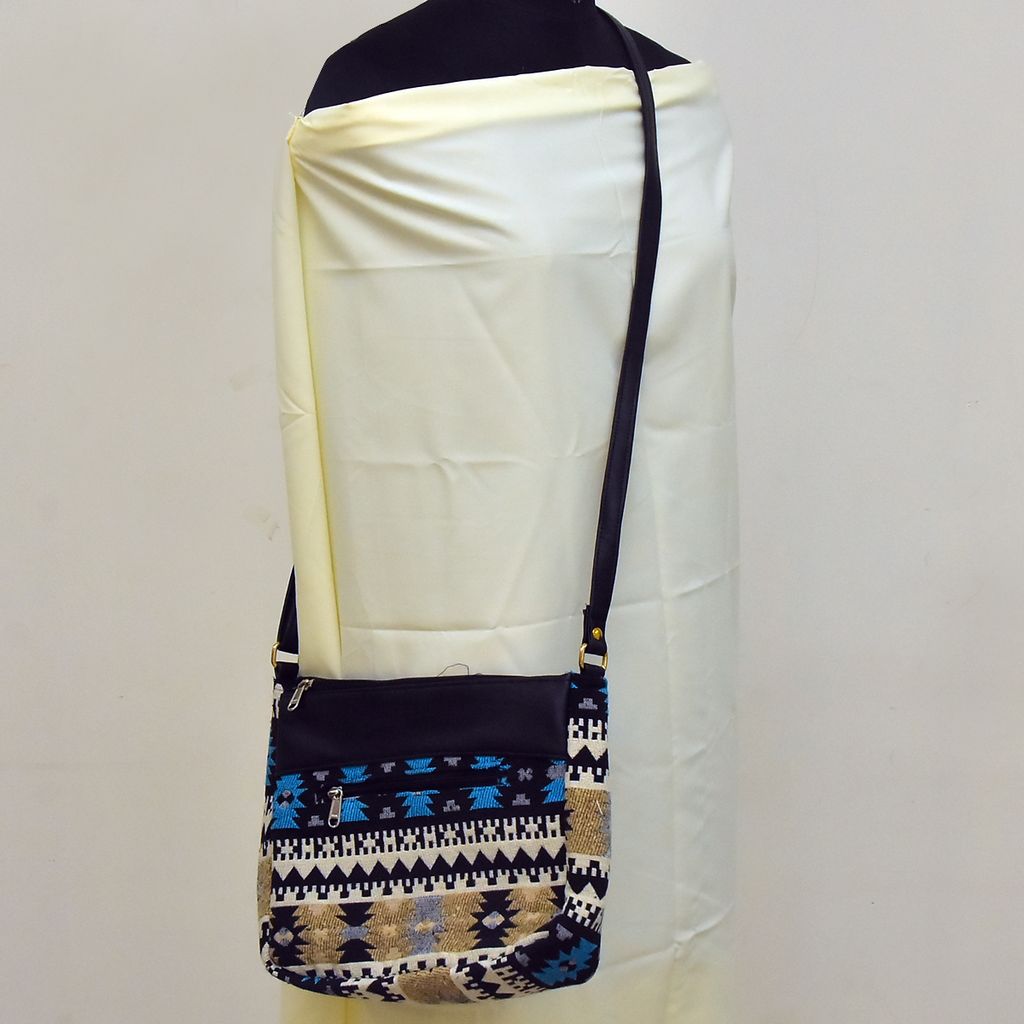 TVMM01- Blue, Black and White bag