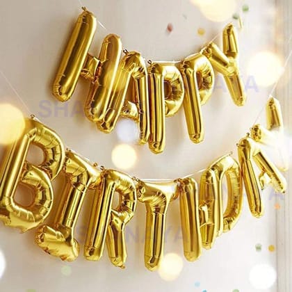 SHANAYA Birthday Decorations Items For Girls Boys Husband Wife Combo Set Kit -44Pcs Set Happy Birthday Golden Foil Balloons Metallic Gold Black Silver Baloons Party Supplies SHANAYA Birthday Decorations Items For Girls Boys Husband Wife Combo Set Kit -44Pcs Set Happy Birthday Golden Foil Balloons Metallic Gold Black Silver Baloons Party Supplies