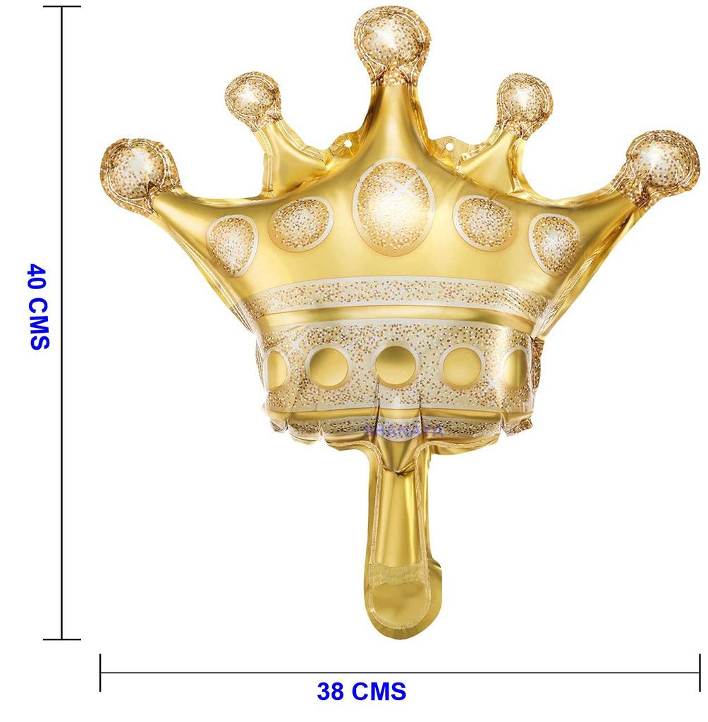 SHANAYA Party Decoration Kit - 14Pcs Set For Boys Girls Husband Wife Special Decoration Items Combo - Crown Foil Balloons Confetti Baloons Party Supplies