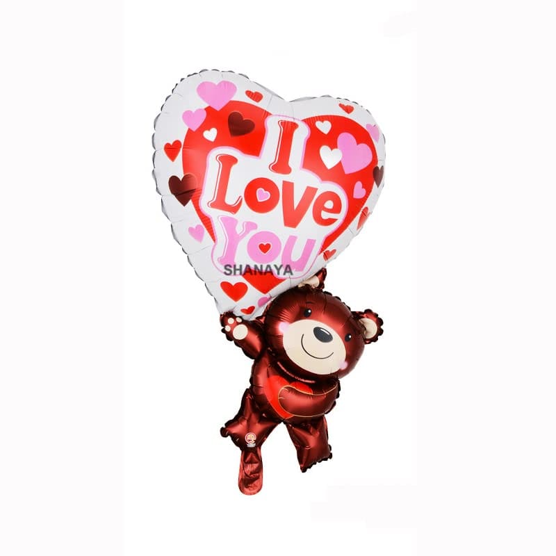 SHANAYA 2Pcs I LOVE YOU BEAR Balloons For Party Birthday Wedding Baby Shower Engagement Indoor Outdoor Occasions Party Decoration Supplies - Toys and Games | Buy online on ZillyBuy
