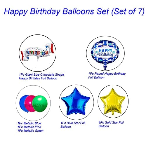 SHANAYA HAppy Birthday Balloons For Decoration - Set Of 7 Pieces Chocolate Candy Wrapper Theme Balloons For Birthday Decoration