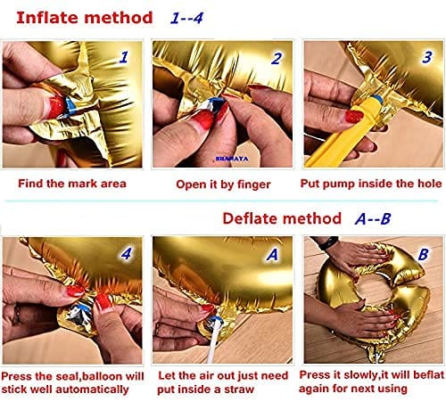 SHANAYA Happy Anniversary Foil Balloons For Wife Husband For Indoor And Outdoor Decorations (GOLD)