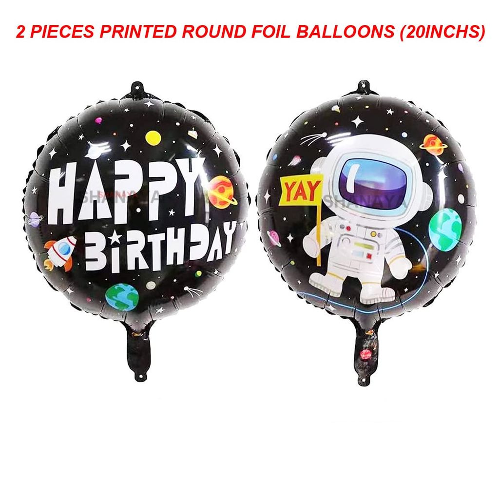 SHANAYA Foil Balloons For Girls Boys For Birthday Parties Decoration Space Theme - 5 Pieces