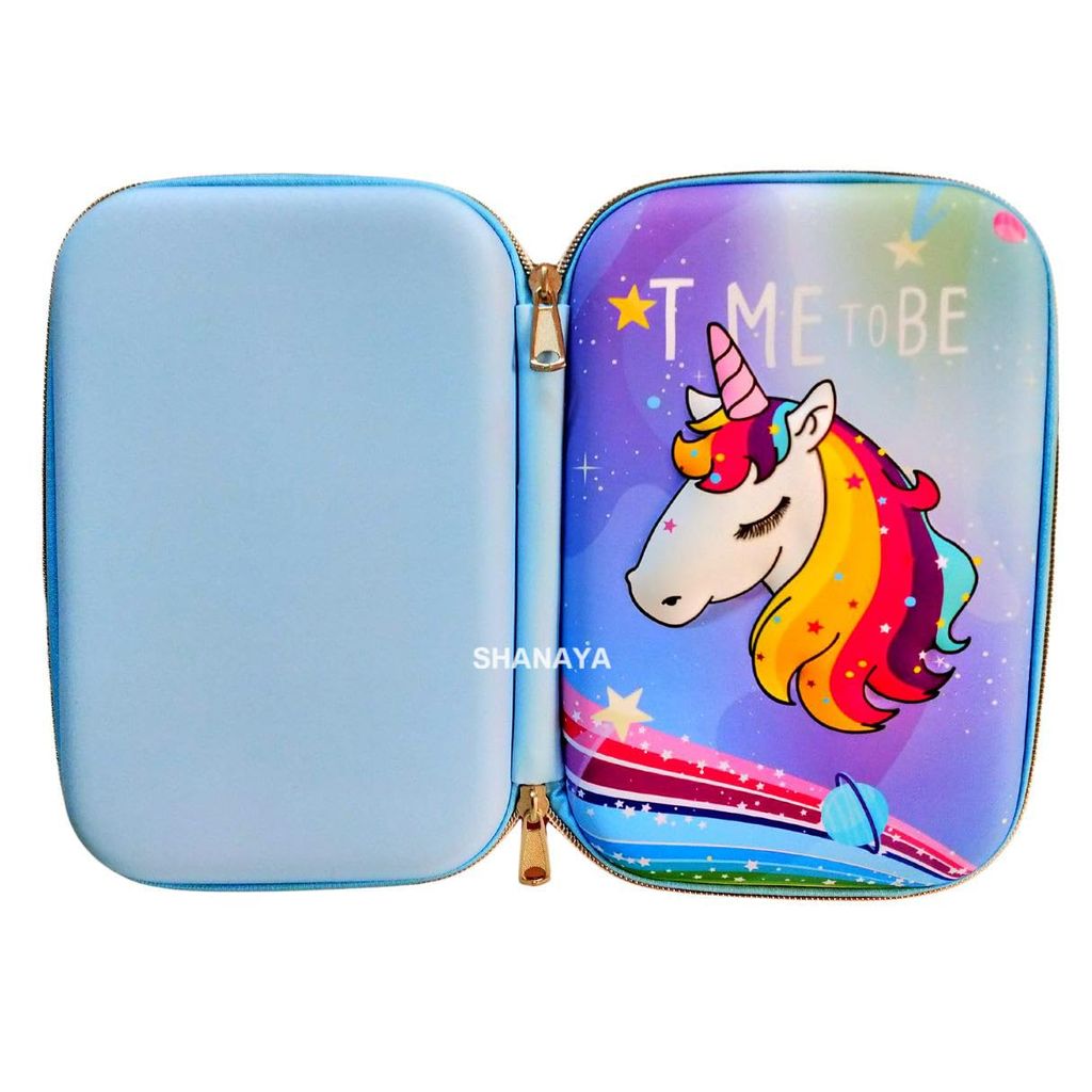 SHANAYA 3D Unicorn Rainbow Pencil Pouch Pencil Case Pencil Box (Random Color)