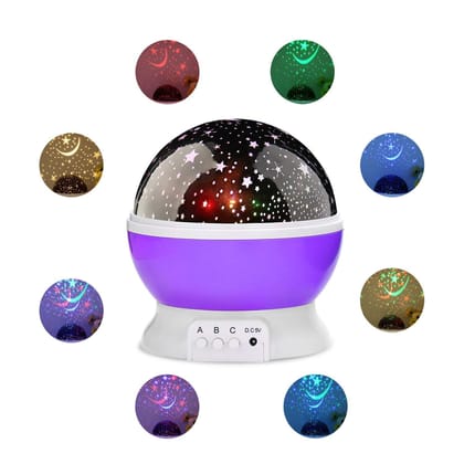SHANAYA Kids Night Light, Night Light Ceiling Projector 360 Degree Rotating Star and Moon Light Projector with 8 Color Light Change for Kid Baby Girls Boys with USB Wire - Multicolor SHANAYA Kids Night Light, Night Light Ceiling Projector 360 Degree Rotating Star and Moon Light Projector with 8 Color Light Change for Kid Baby Girls Boys with USB Wire - Multicolor