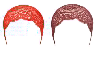 Girls and Womens Hijab Cap Hijab Headband, Under Hijab Scarf Red and Dark Maroon Naqab Head Scarf (2 pcs)