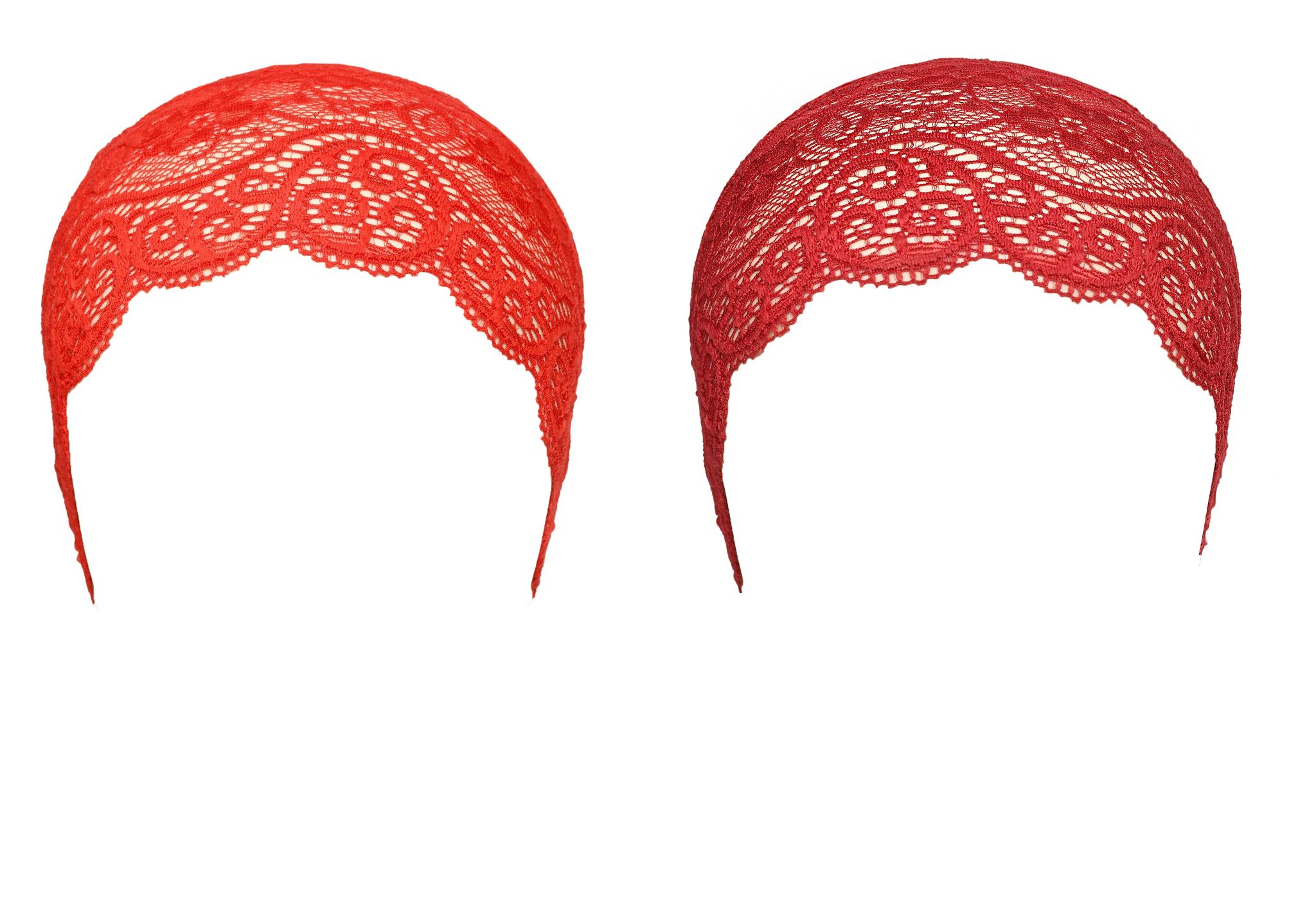 Girls and Womens Hijab Cap Hijab Headband, Under Hijab Scarf Red and Dark Red Naqab Head Scarf (2 pcs)