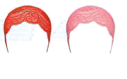 Girls and Womens Hijab Cap Hijab Headband, Under Hijab Scarf Red and Pink Naqab Head Scarf (2 pcs)