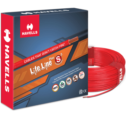 HAVELLS LIFE LINE PLUS S3 HRFR CABLES 2.5MM 90MTR LENGTH COPPER WIRE