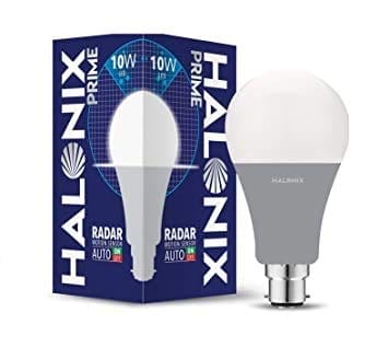Halonix 10Watt Radar Motion Sensor B22D LED Bulb (Auto Off Auto On) - Pack of 1
