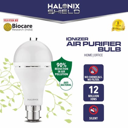 Halonix Shield Ionizer Air Purifier 9W B22 6500K Cool White led Bulb Pack of 1