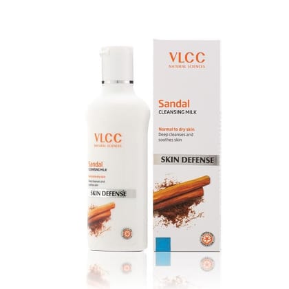 VLCC Sandal Skin Defense Cleansing Milk - Normal to Dry Skin (100ml)