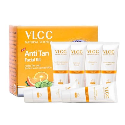 VLCC Anti Tan Facial Kit Fades Tan and Soften Sun Exposed Skin (60gm)