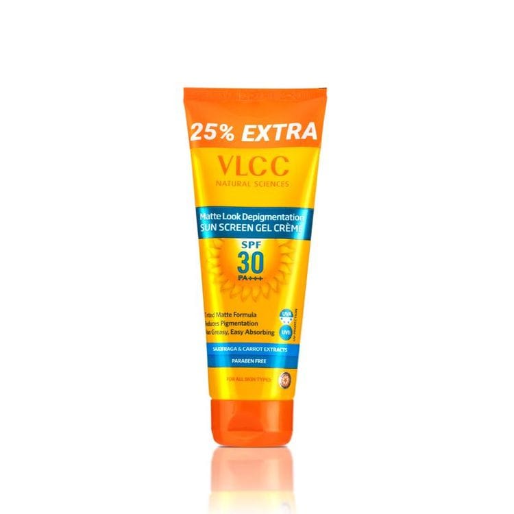 VLCC Matte Look Depigmentation Sunscreen SPF 30 PA+++ Gel creme, Non Greasy, Reduce Pigmentation (125g)