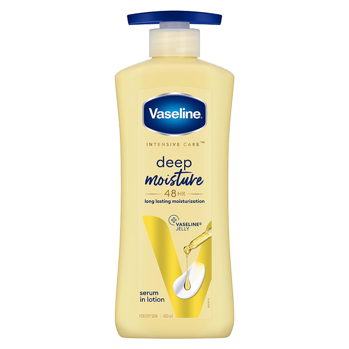 Vaseline Intensive Care, Deep Moisture Nourishing Body Lotion, 400ml, for Radiant, Glowing Skin, with Glycerin, Non-Sticky, Fast Absorbing, Daily Moisturizer for Dry, Rough Skin, For Men & Women