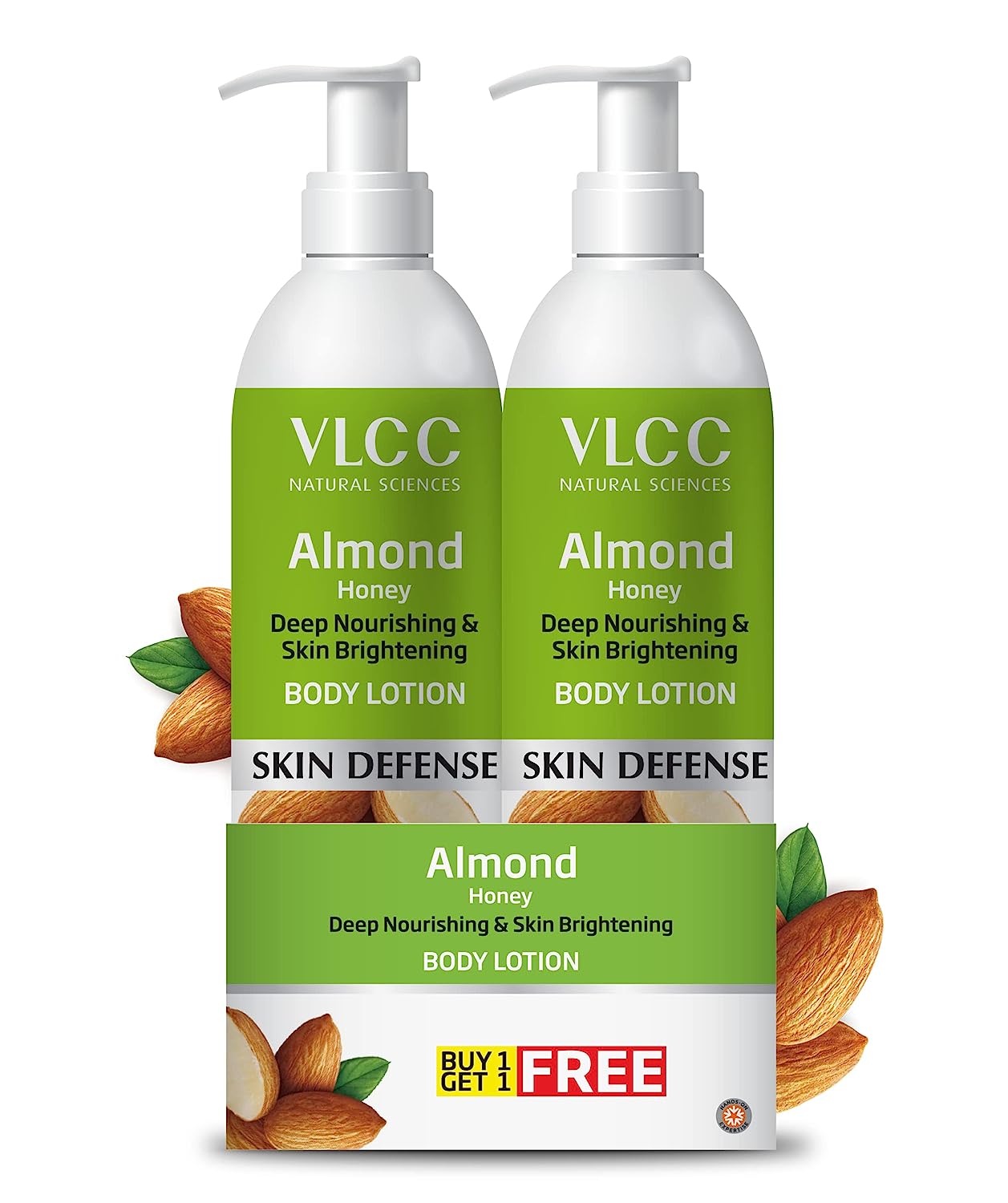 VLCC Almond Honey Deep Nourishing & Skin Brightening Body Lotion - 350ml + 350ml | Buy One Get One | Deep Nourishment, Glowing & Youthful Skin.