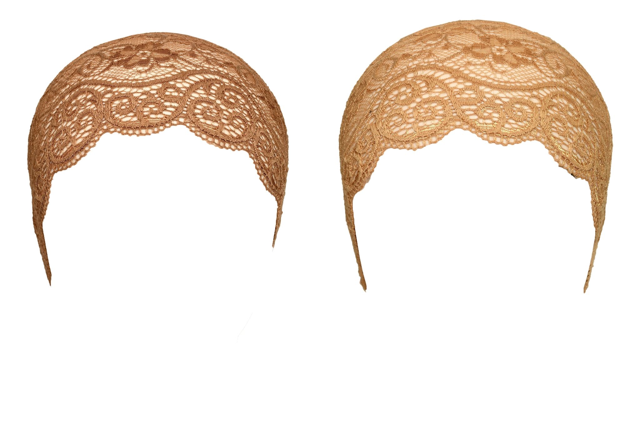 Girls and Womens Hijab Cap Hijab Headband, Under Hijab Scarf Tawny and Copper Brown Naqab Head Scarf (2 pcs)