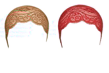 Girls and Womens Hijab Cap Hijab Headband, Under Hijab Scarf Tawny and Dark Red Naqab Head Scarf (2 pcs)