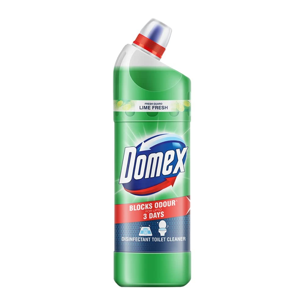 Domex FreshGuard Toilet Cleaner,Lime Fresh, 1 ltr, Removes Tough Stains and Odour, Provides Freshness for 100 Flushes