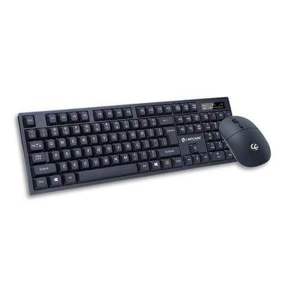 Lapcare Wireless Keyboard and Mouse Set (WL-102) - Compact Design, Long Battery Life, Plug & Play, Black.(1yr Brand Warranty)