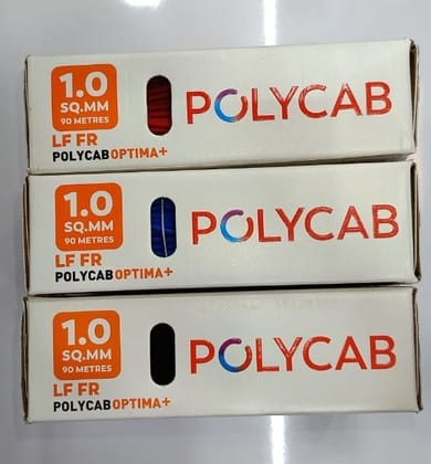 POLYCAB 1.0MM FLAME RETARDENT LEAD FREE 90MTR LENGTH COPPER CABLE OPTIMA+