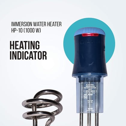 Havells Automatic Cut Off Immersion Water Heater with Temperature Setting Knob HP 10 1000 Watt (Blue)