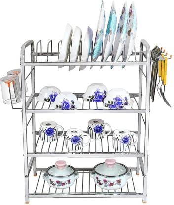Dish Drainer Kitchen Rack Steel Kitchen racks/utensils stand/rack/dish/organizer/items/steel wall/18x24 inch