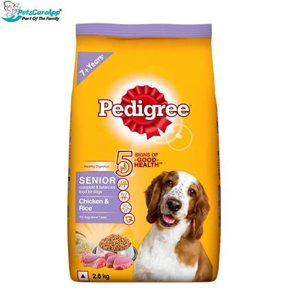 Pedigree Senior, Adult Dry Dog Food (>7 Years), 2.8 Kg, Chicken, 1 Count