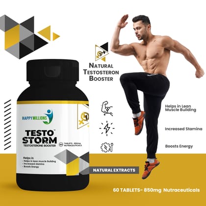 Happy Millions TestoStorm - Natural Testosterone Booster