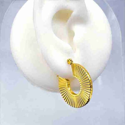 Evordlss Brass Gold Plated Earrings Stud Shining (Pack of 2)