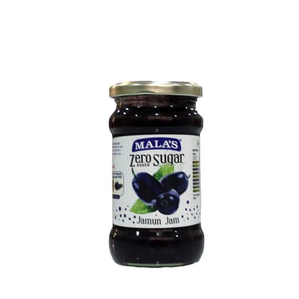 Malas Jamun Zero Added Sugar Jam 350 gm Glass Bottle