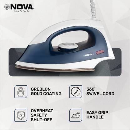 Nova Plus Azure NI 70 1100 W Dry Iron  (Indigo)
