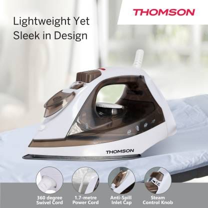 Thomson Deluxe Plus 1600 W Steam Iron  (Brown and White)#JustHere