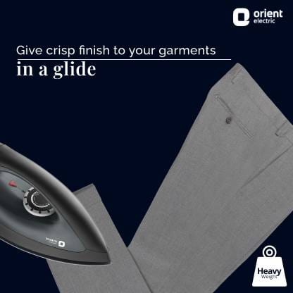 Orient Electric DIGT11GP Gusto Heavy Weight 1100 W Dry Iron  (Black)