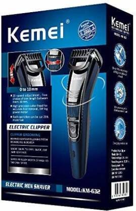 Kemei KM632 Trimmer 30 min Runtime 1 Length Settings  (Multicolor)