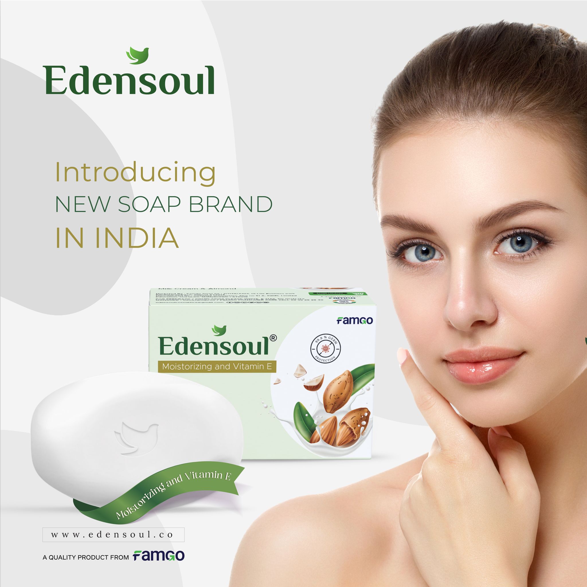 Edensoul Moisturizing & Vitamin E Soap Bar 100 g