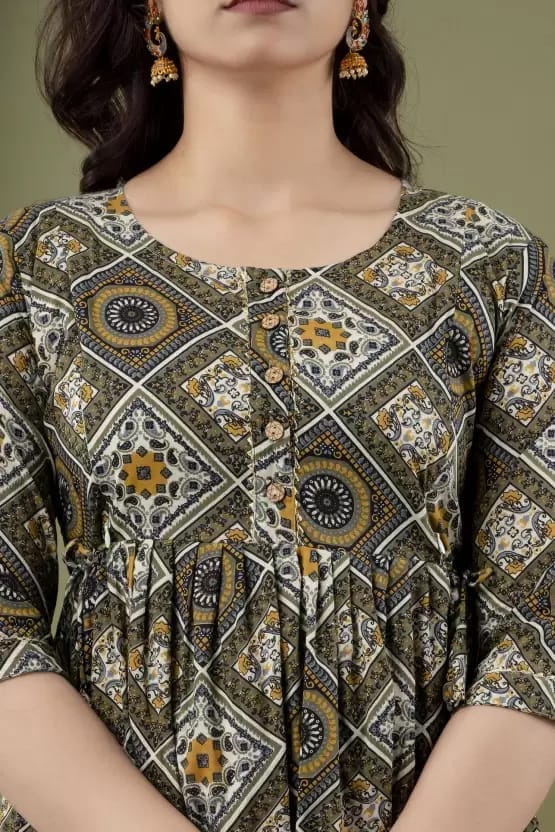 PALANI-HUB Women Maternity/Nursing Nighty (Mehandi)