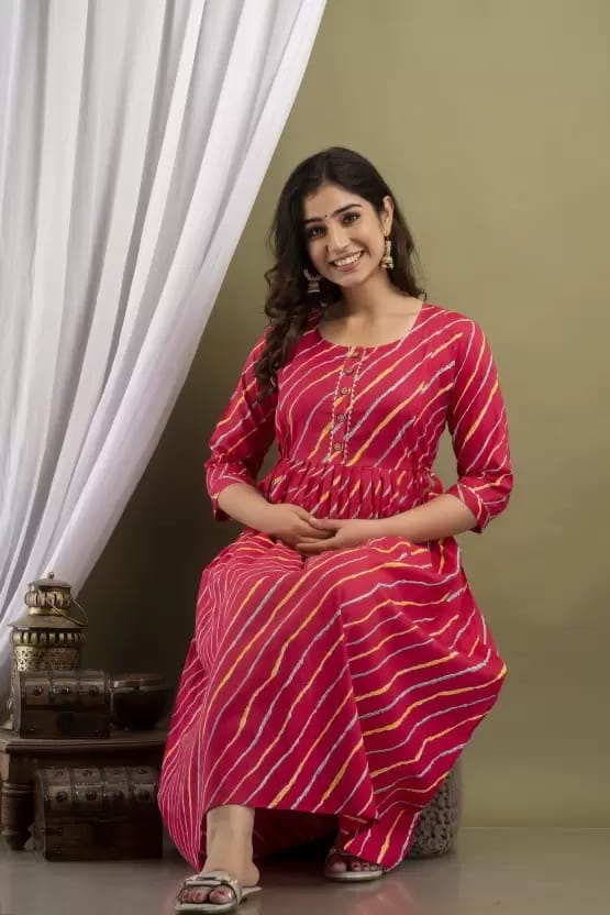 PALANI-HUB Women Maternity/Nursing Nighty (Red)