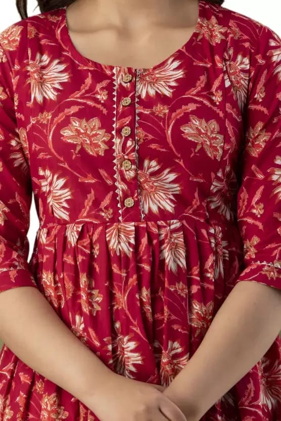 PALANI-HUB Women Maternity/Nursing Nighty (Maroon)