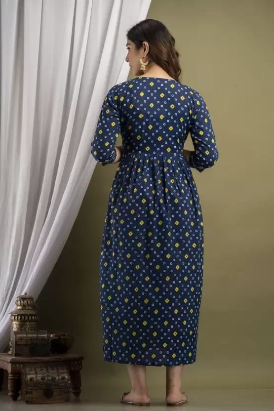 PALANI-HUB Women Maternity/Nursing Nighty (Blue)