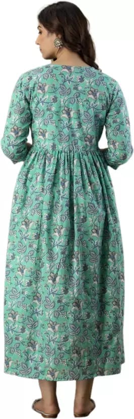 PALANI-HUB Women Maternity/Nursing Nighty (Light Green)