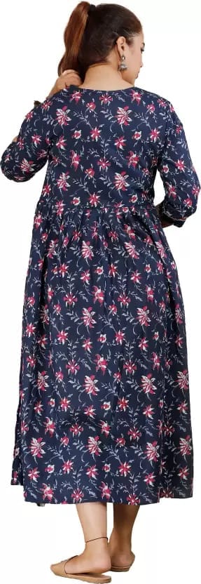 PALANI-HUB Women Maternity/Nursing Nighty (Blue)