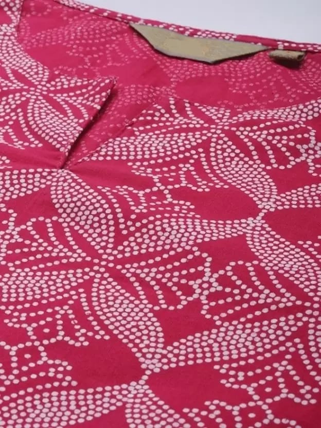 PALANI-HUB Women Viscose Rayon Kurta and Trousers Set-Pink