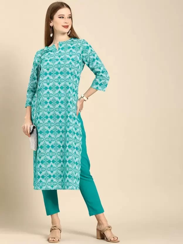 PALANI-HUB Women Viscose Rayon Kurta and Trousers Set-Blue