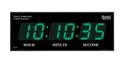 Ajanta Quartz Plastic Digital Wall Clock for Home and Office (Green Led, 41.9 x 20.3 x 10.2 cm Inches)
