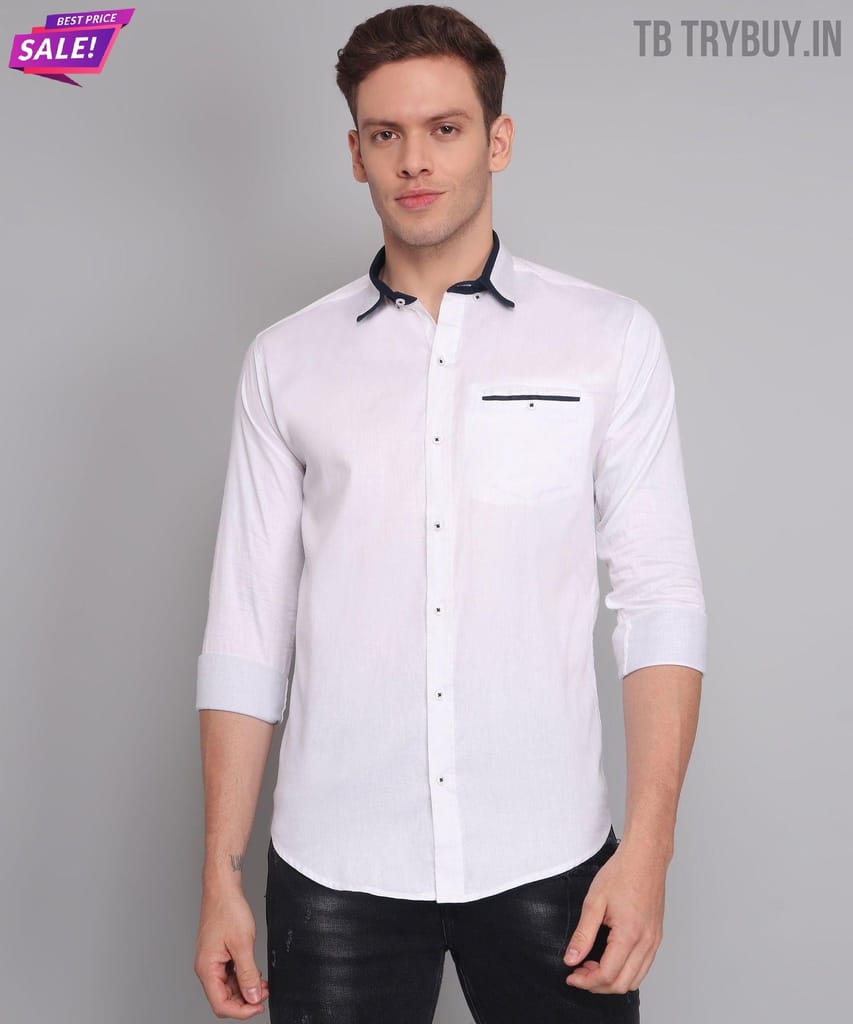 White Shirt for Men | 100% Cotton